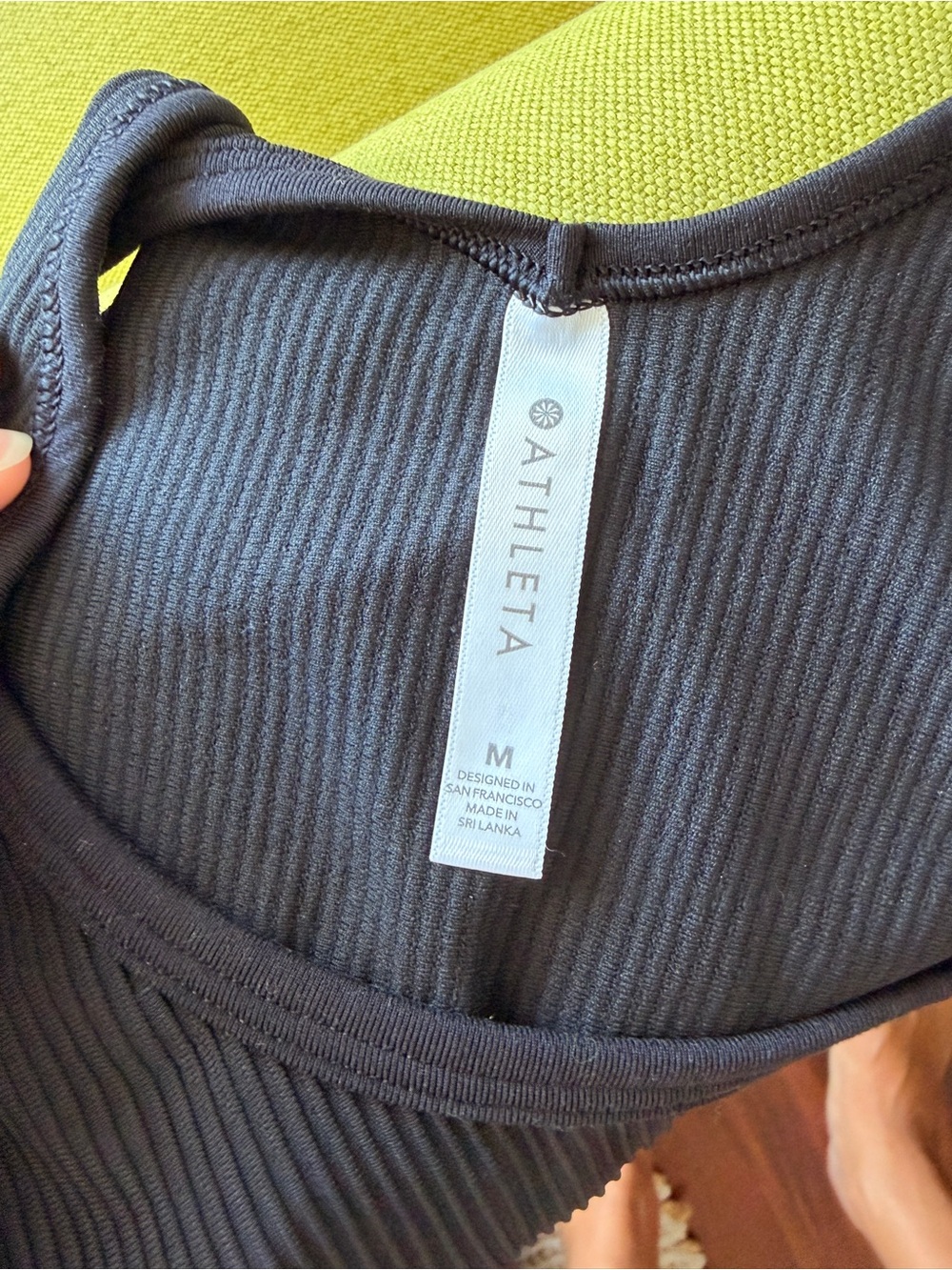 Athleta Black Ribbed Racerback Tank - Picture 7 of 7